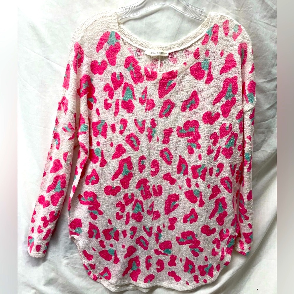 Luna chic USA long sleeve pullover sweater ladies sz L